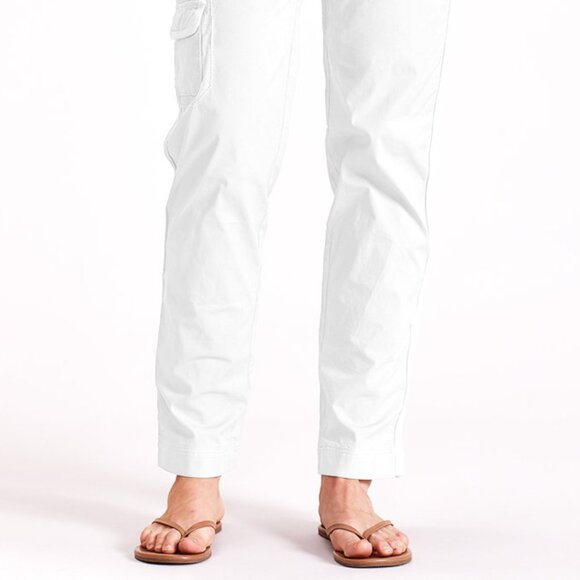 new FRESH PRODUCE White Safari Ankle Pants cotton/spandex Broadcloth 29" long - Picture 6 of 6